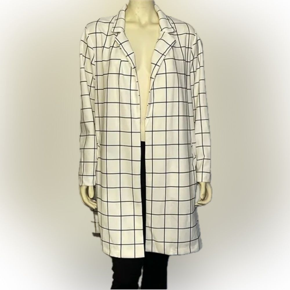 Melloday, plaided, collar, long jacket
